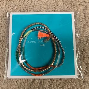 Stella & Dot Stretch Trio Bracelet with Turquoise